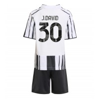 Juventus Jonathan David #30 Koti Peliasu Lasten 2025-26 Lyhythihainen (+ Lyhyet housut)